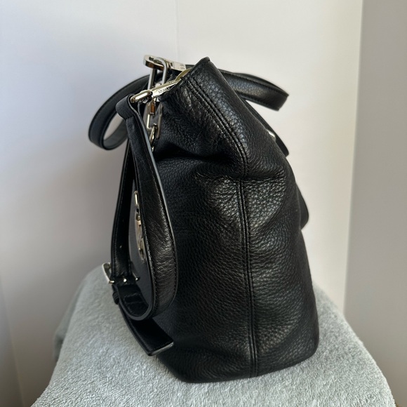 Michael Kors Brooke Medium Soft Leather 2-1 Tote & Crossbody Bag, Black, EUC - Picture 7 of 11